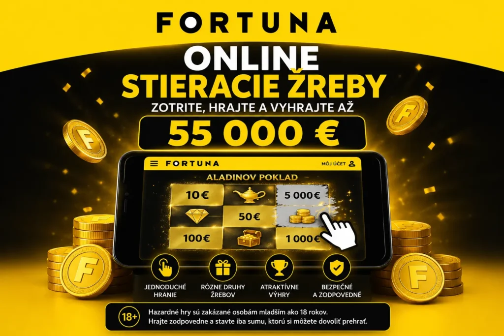 Fortuna online stieracie žreby: Ako fungujú a aké výhry môžete zotrieť? Fortuna online stieracie žreby v digitálnej podobe