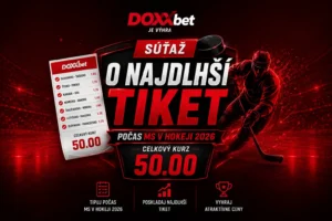 Ilustračný obrázok pre súťaž v DOOXbete o najdlhší tiket počas MS v hokeji 2026