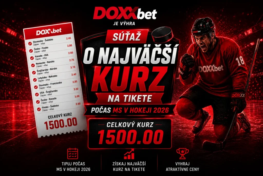 Ilustračný obrázok pre súťaž s DOXXbetom o javyšší kurz počas MS v hkeji